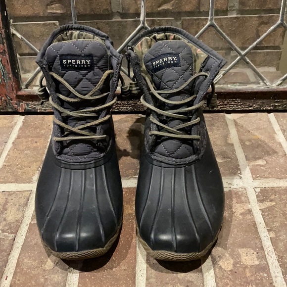 sperry quilted duck boots navy